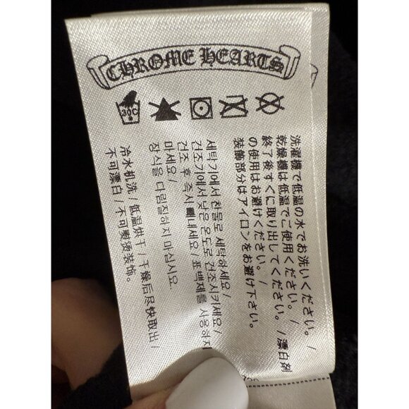Chrome Hearts Black Zip-Up Hoodie With Graphic Back & Foti Logo M Made In USA Co - Picture 13 of 16